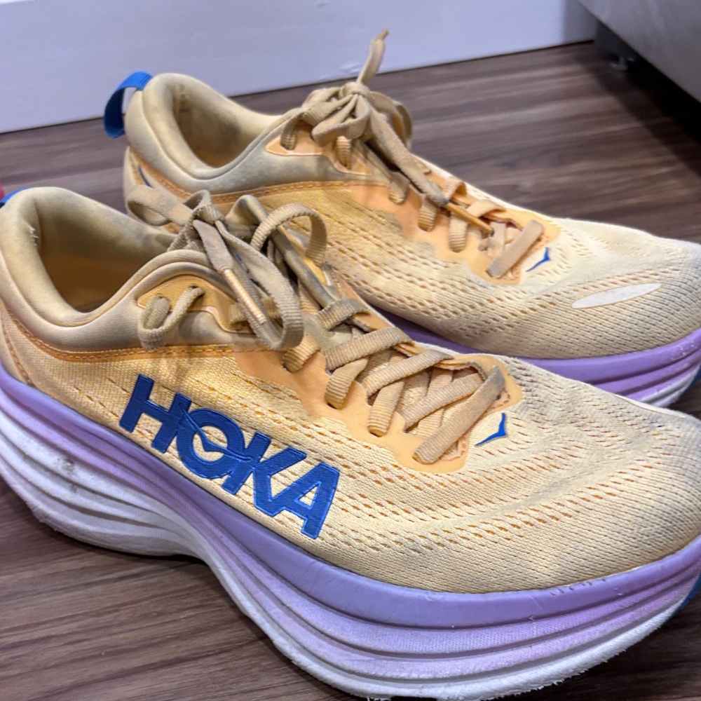 Hoka Women's Athletic Shoes in Yellow and Purple